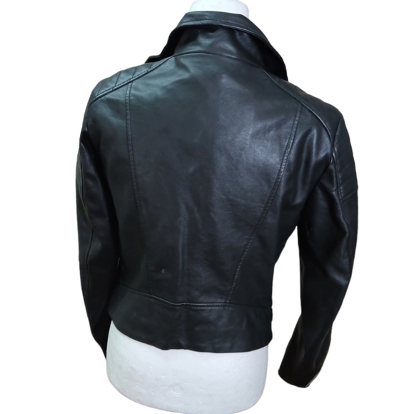 Shinestar faux leather Moto Jacket size small - Picture 3 of 5